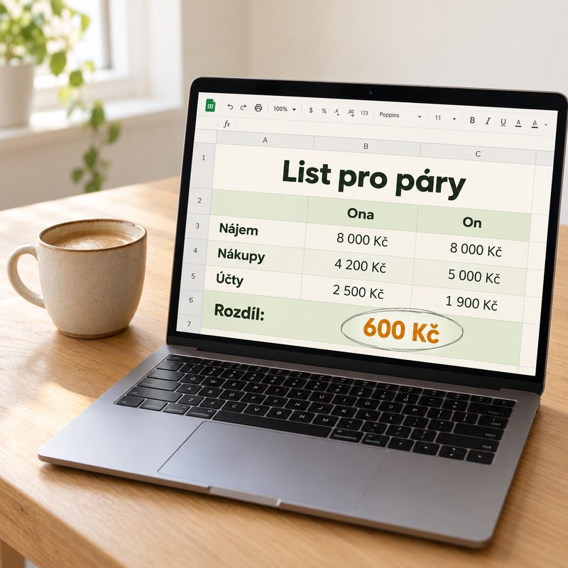 List pro páry na notebooku