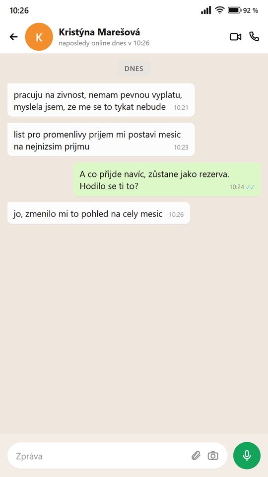Zpráva od člověka, který používá planner