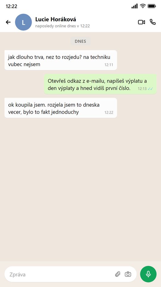 Zpráva od člověka, který používá planner