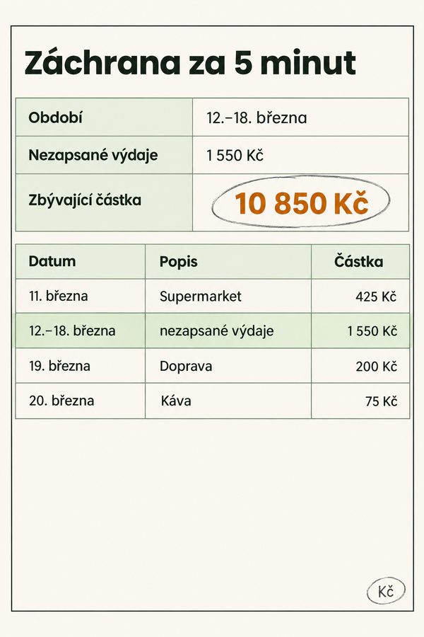 Záložka Záchrana za 5 minut